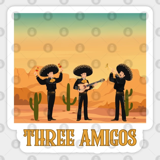 Three amigos Sticker by smkworld